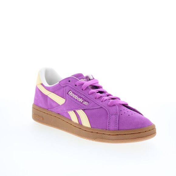 Reebok Womens Club C Grounds UK Purple Shoes (NWT) - Picture 2 of 7